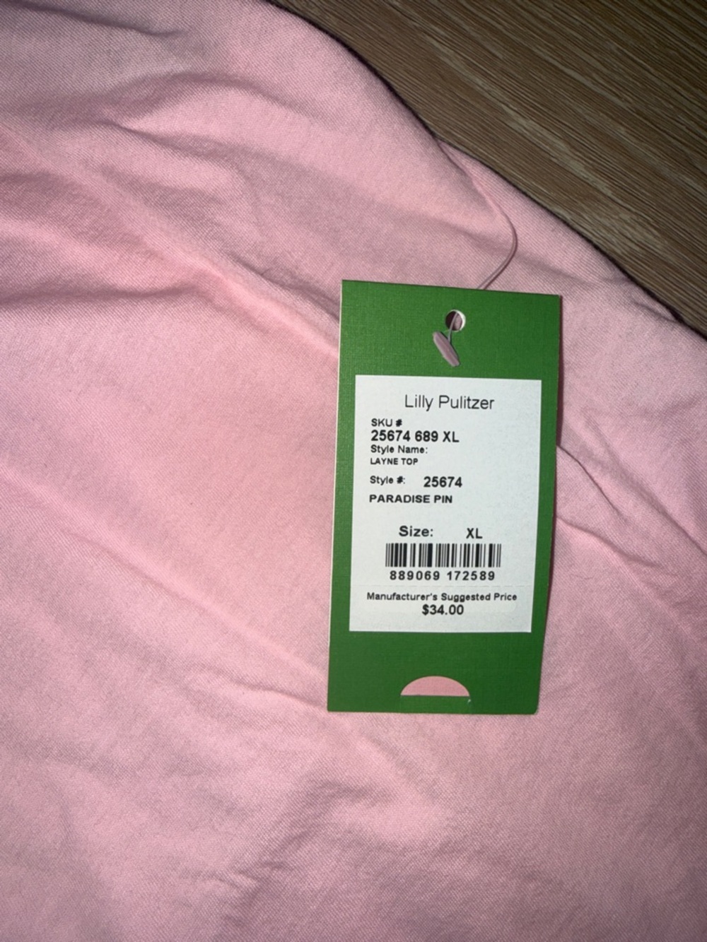 Lilly Pulitzer Light Pink Ruffle Cold-Shoulder Tank Top - Picture 2 of 2